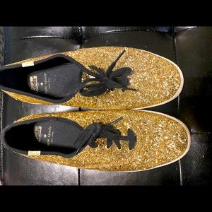 Gold glitter Kate Spade Keds